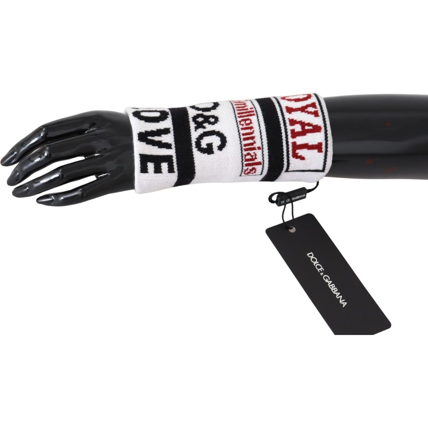 Dolce & Gabbana Multicolor Wool Knit D&G Love Wristband Wrap Dolce & Gabbana