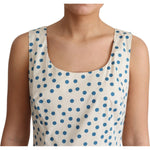 Dolce & Gabbana Elegant Beige Polka Dot A-Line Sleeveless Dress Dresses Dolce & Gabbana Tan