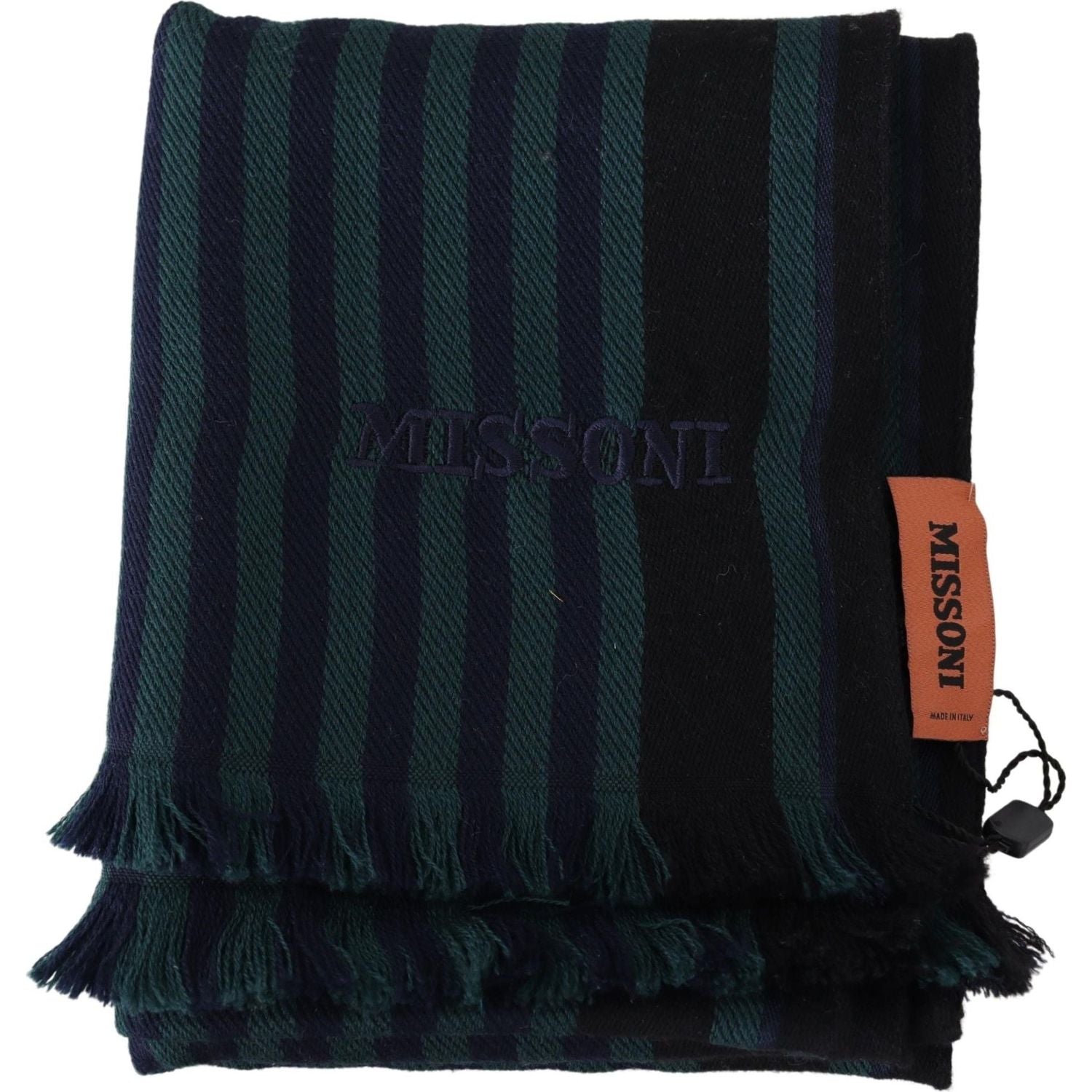 Missoni Multicolor Striped Wool Unisex Neck Wrap Shawl