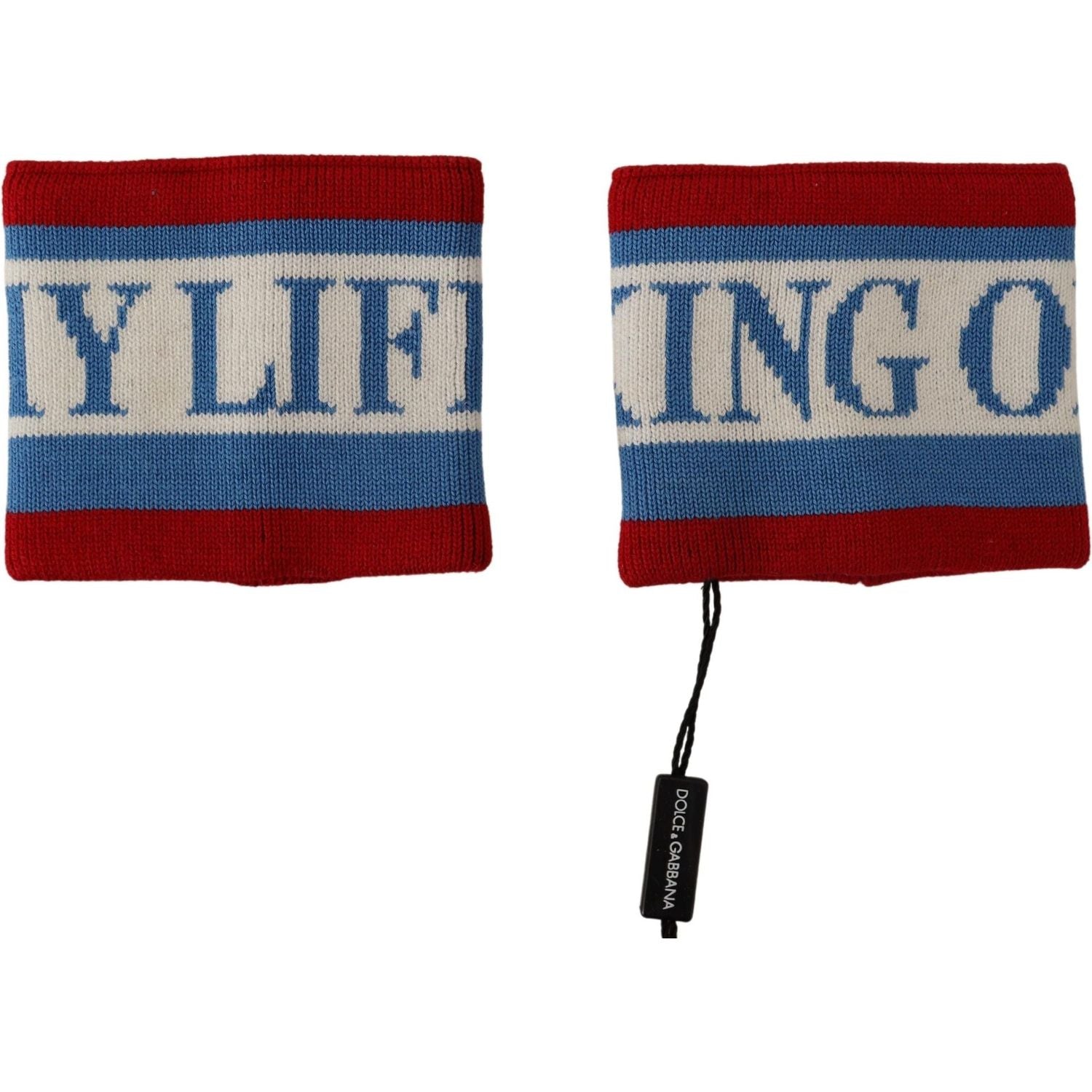 Dolce & Gabbana Multicolor King Of My Life Cashmere Wristband