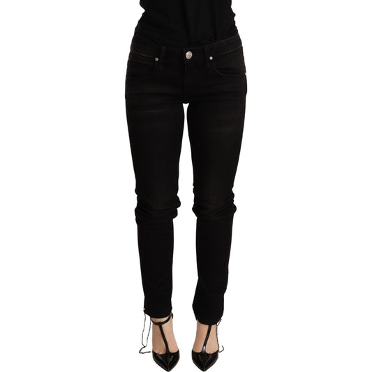 Acht Black Low Waist Skinny Denim Trouser 1728,67345645728,Acht,Black,Clothing,Jeans & Pants - Women - Clothing,Jeans Denim - Clothing,Material: Cotton,New with tags,Skinny Jeans - Jeans Denim - Clothing,W26,Women,Women - Clothing