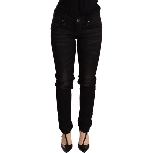 Acht Black Low Waist Skinny Denim Trouser 1728,67345645728,Acht,Black,Clothing,Jeans & Pants - Women - Clothing,Jeans Denim - Clothing,Material: Cotton,New with tags,Skinny Jeans - Jeans Denim - Clothing,W26,Women,Women - Clothing