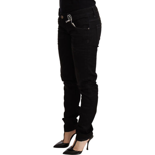 Acht Black Low Waist Skinny Denim Cotton Trouser PAN71246 -28