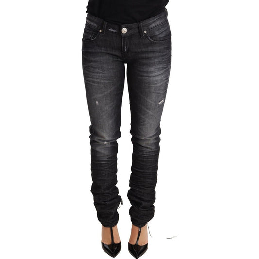 Acht Black Washed Cotton Low Waist Skinny Denim Trouser Jeans 1728,67345645728,Acht,Black,Clothing,Jeans & Pants - Women - Clothing,Jeans Denim - Clothing,Material: Cotton,New with tags,Skinny Jeans - Jeans Denim - Clothing,W26,Women,Women - Clothing