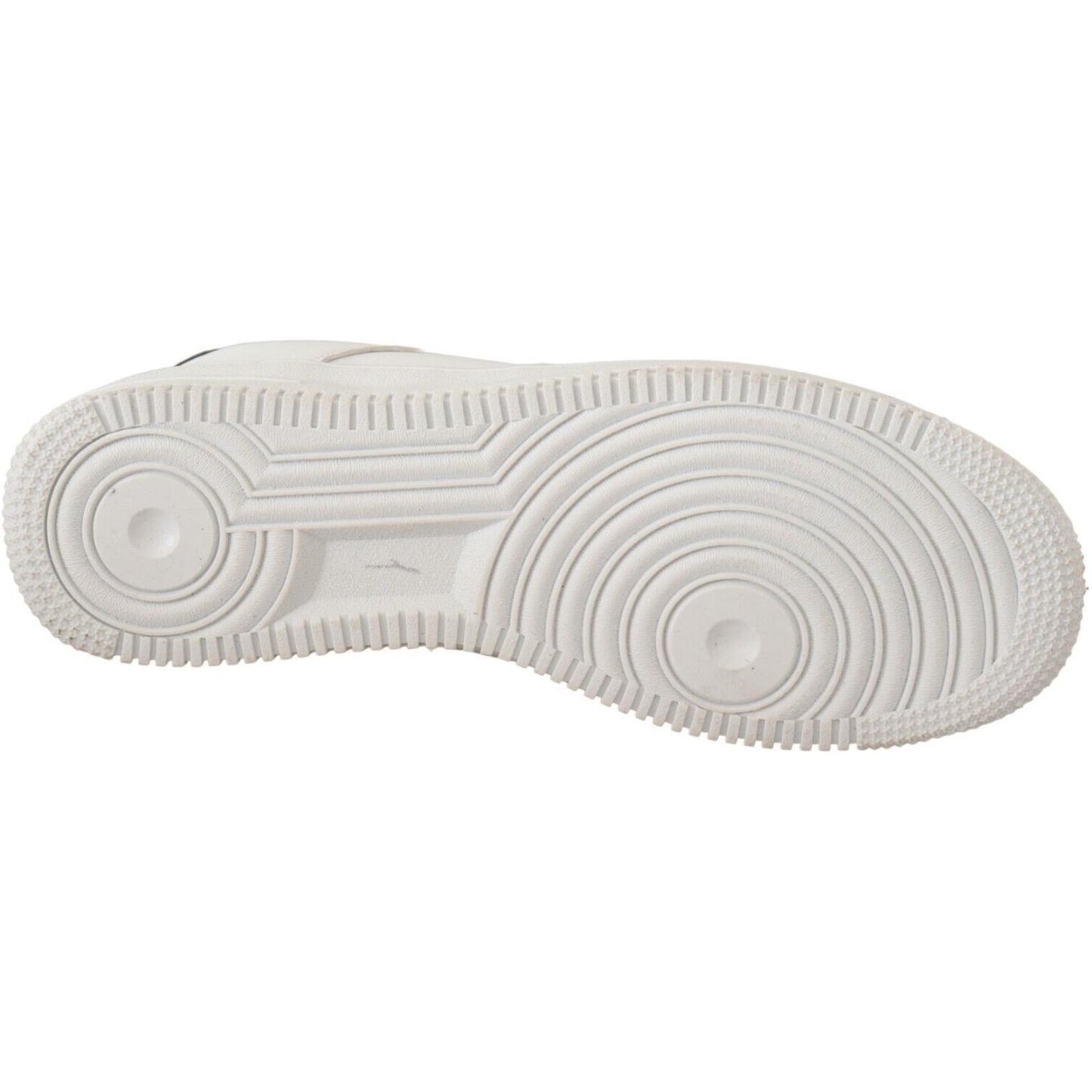 SIGNS White Leather Perforated Lace Up Sneakers Casual Men Shoes SIGNS