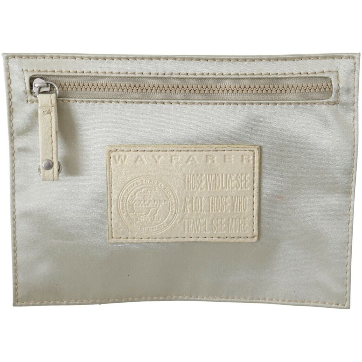 WAYFARER White Zippered Coin Holder Wallet