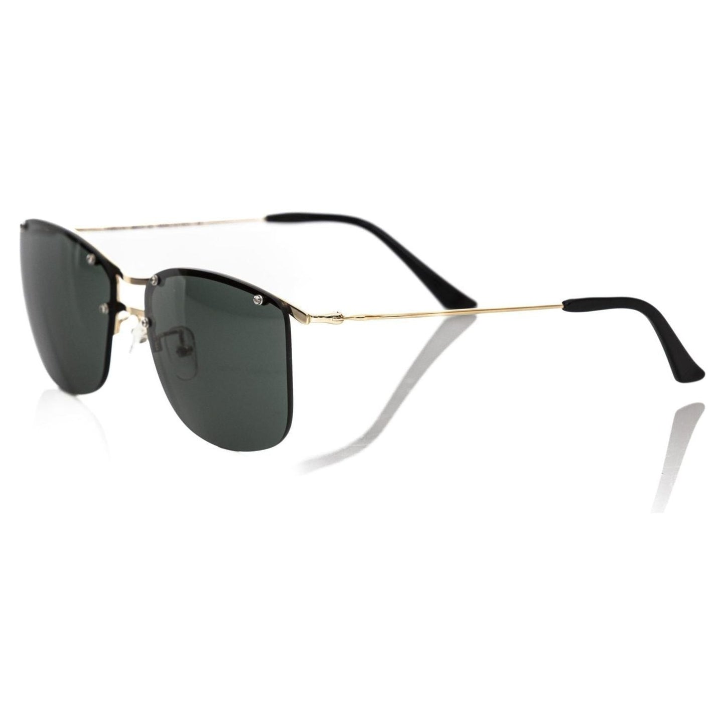 Frankie Morello Black Metallic Fibre Men Sunglasses Frankie Morello