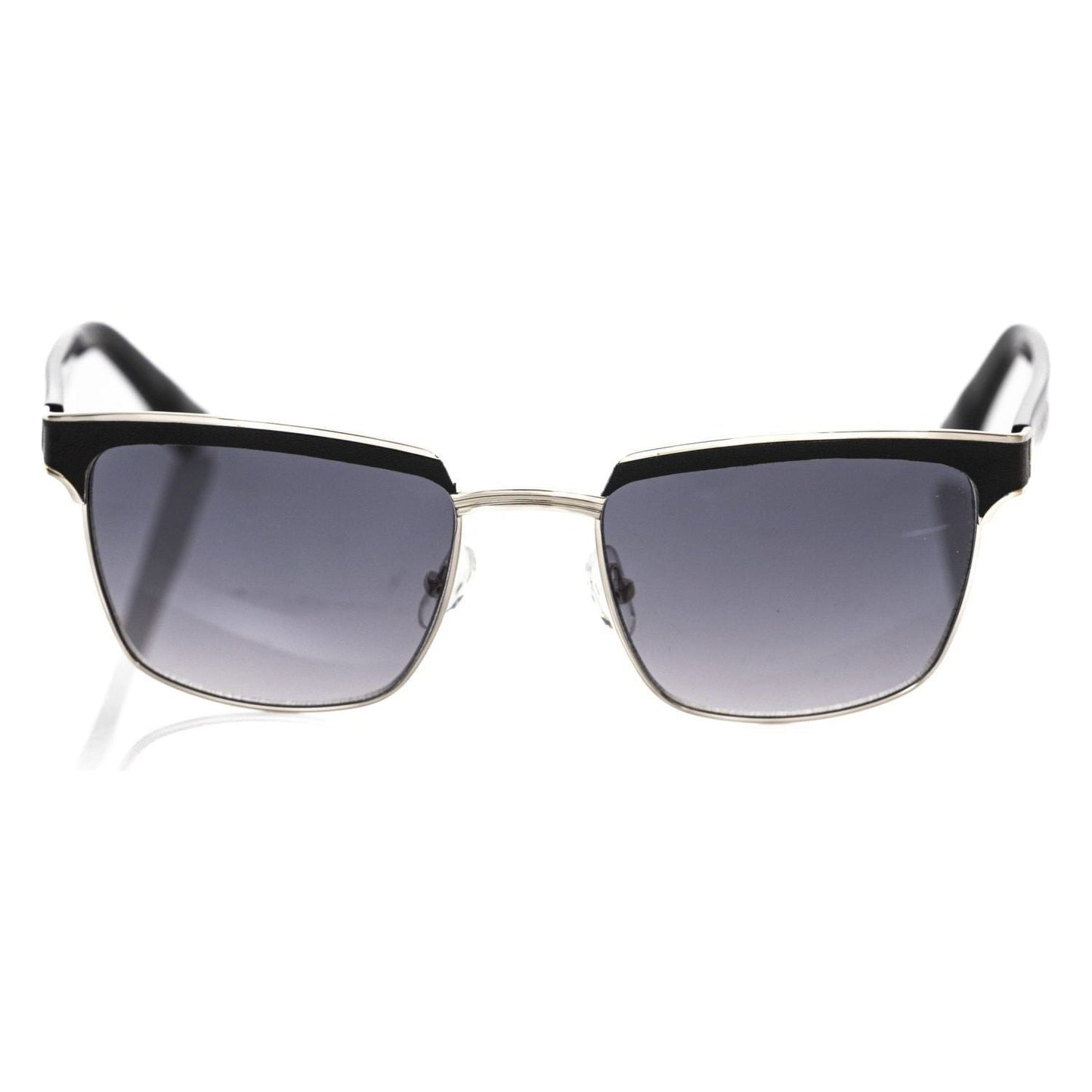 Frankie Morello Black Metallic Fibre Men Sunglasses Frankie Morello