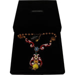 Dolce & Gabbana Multicolor Crystal Statement Necklace Necklace Dolce & Gabbana Black
