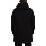 Dolce & Gabbana Elegant Black Parka Hooded Jacket Dolce & Gabbana Black