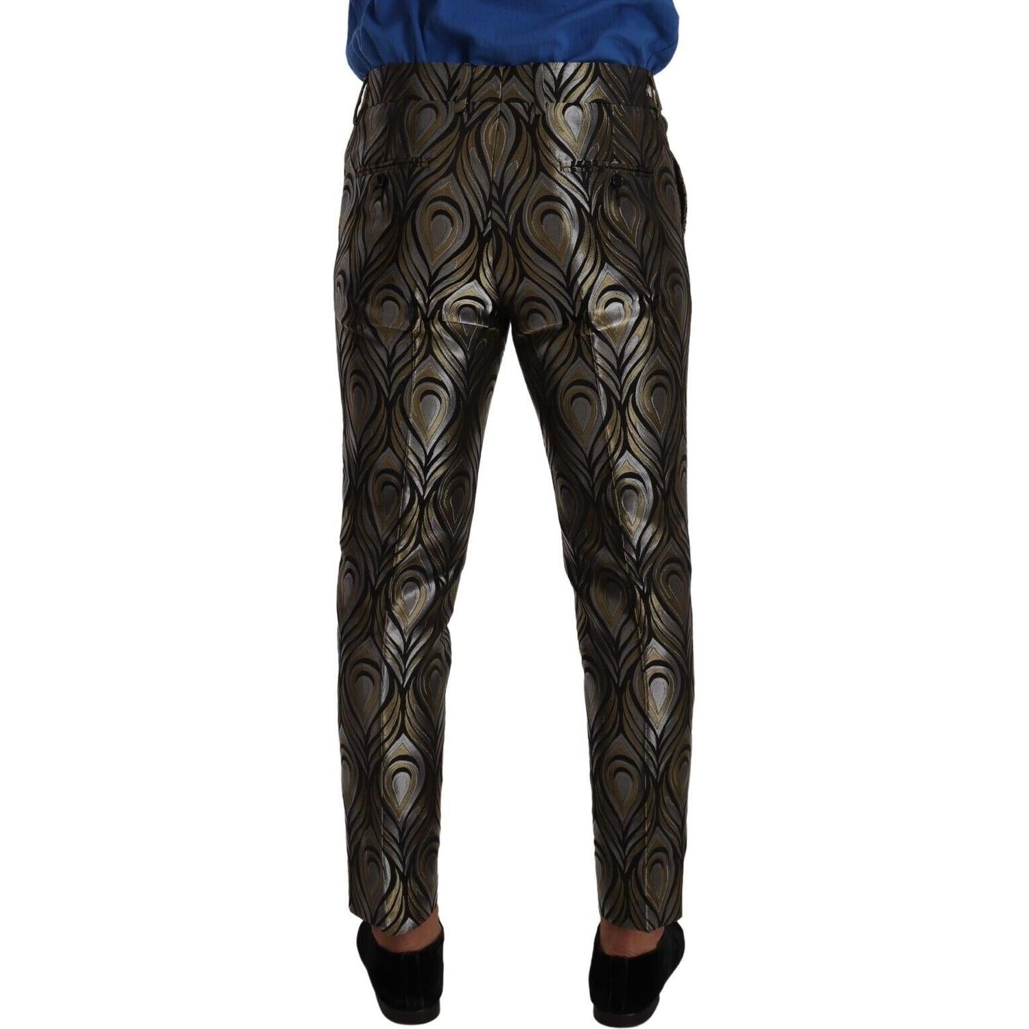بنطلون رسمي معدني أنيق بقصّة Slim Fit من Dolce &amp; Gabbana