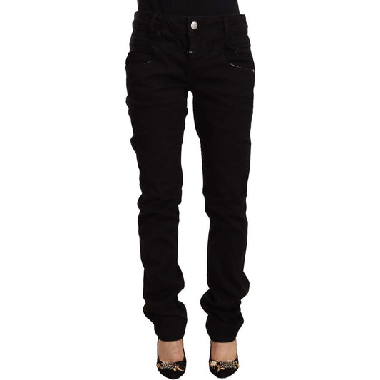 Acht Black Low Waist Cotton Stretch Denim Skinny Jeans 1728,67345645728,Acht,Black,Clothing,Jeans & Pants - Women - Clothing,Jeans Denim - Clothing,Material: 98% Cotton 2% Elastane,New with tags,Skinny Jeans - Jeans Denim - Clothing,W26,Women,Women - Clot