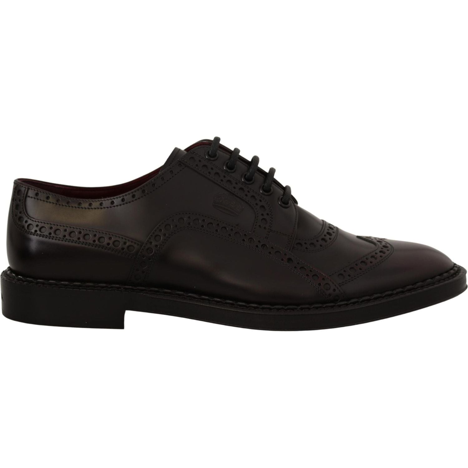 Dolce & Gabbana Purple Leather Oxford Wingtip Formal Shoes