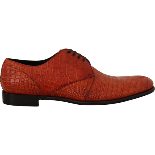Dolce & Gabbana Orange Exotic Leather Dress Derby Shoes Dolce & Gabbana
