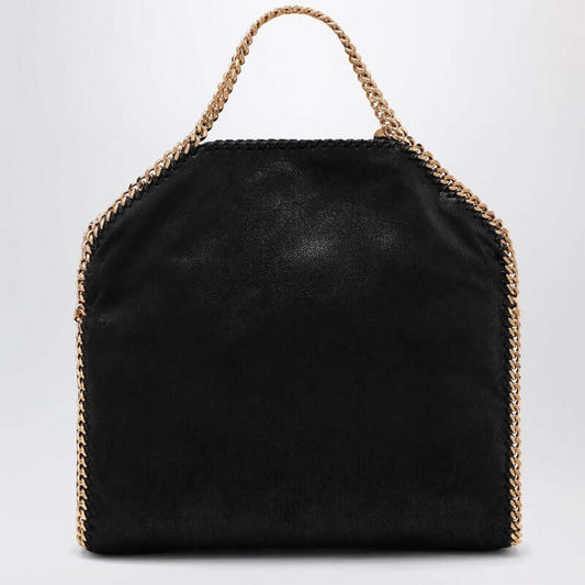 Stella McCartney Black/gold Falabella Fold Over bag
