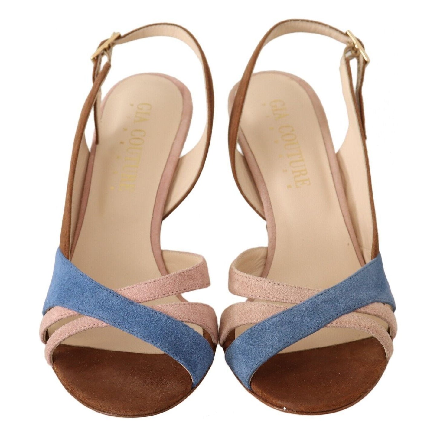 GIA COUTURE Multicolor Suede Leather Slingback Heels Sandals Shoes GIA COUTURE