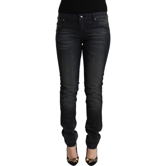 Acht Black Washed Cotton Low Waist Slim Fit Denim Jeans 1728,67345645728,Acht,Black,Clothing,Jeans & Pants - Women - Clothing,Jeans Denim - Clothing,Material: 98% Cotton 2% Elastane,New with tags,Slim Fit Jeans - Jeans Denim - Clothing,W26,W27,W28,W29,W30