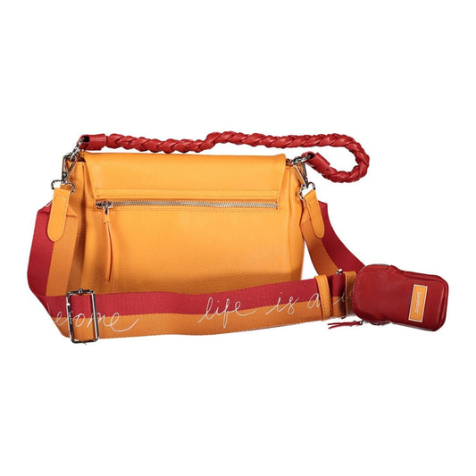 Desigual Chic Orange Shoulder Bag with Contrasting Details DE2472461-FBB-79