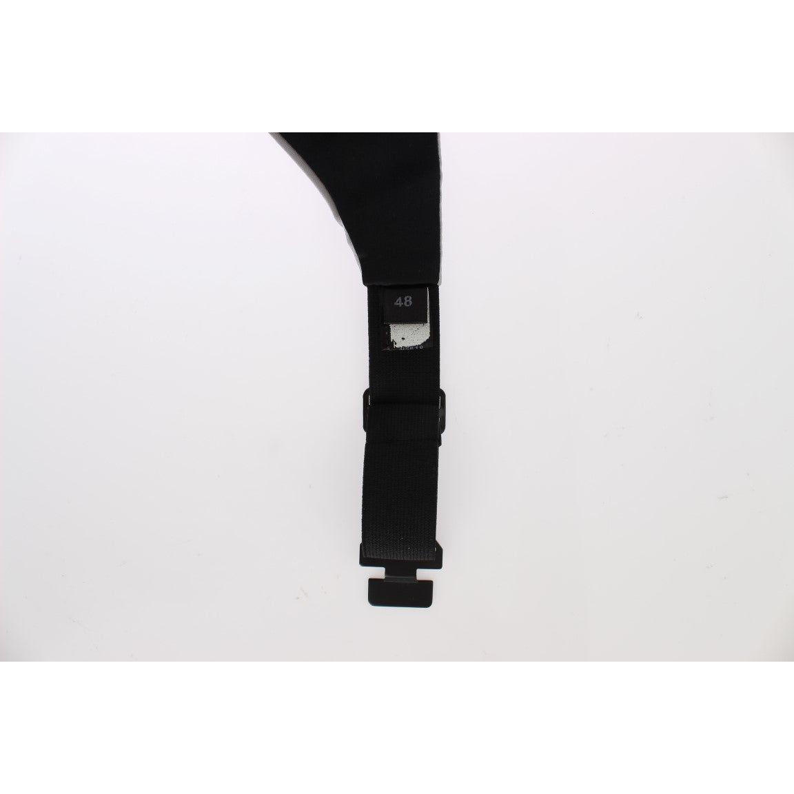 Dolce & Gabbana Gray Waist Belt Silk Cummerbund Dolce & Gabbana