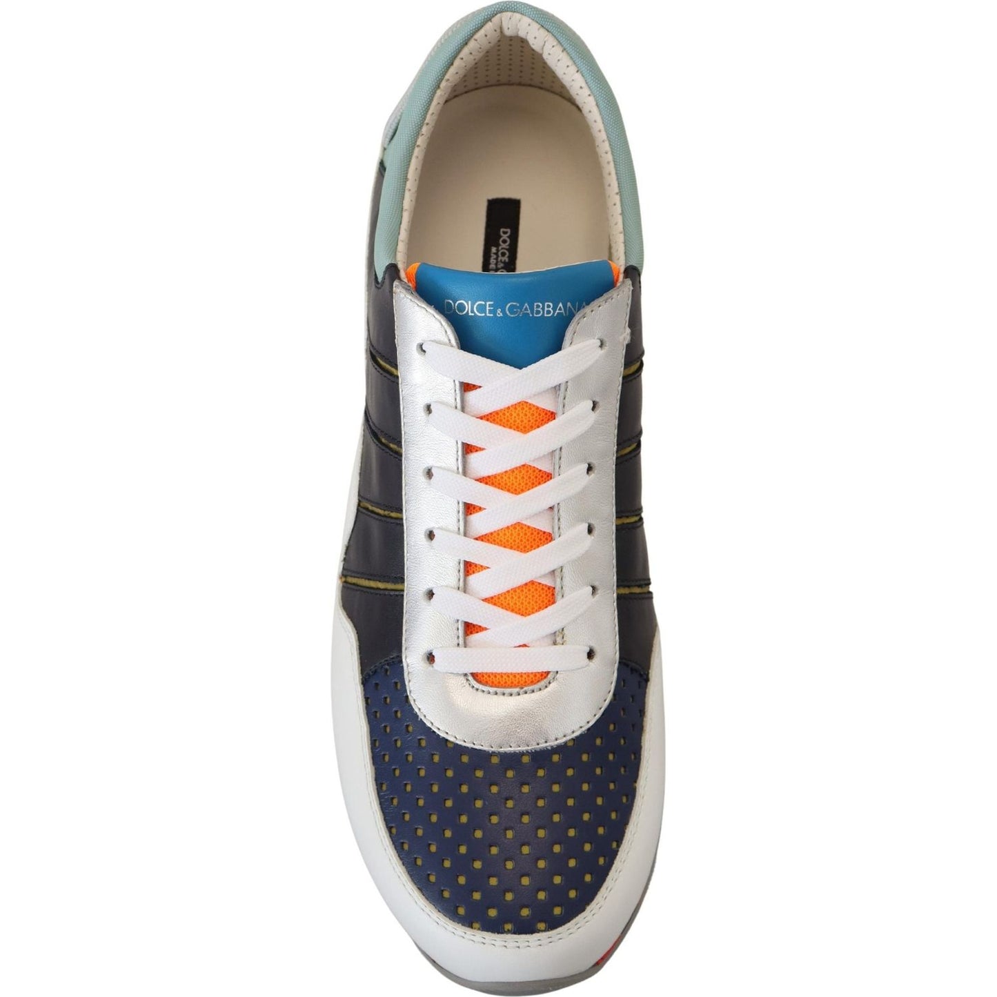 Dolce & Gabbana Multicolor Leather Sport Low Top Sneakers