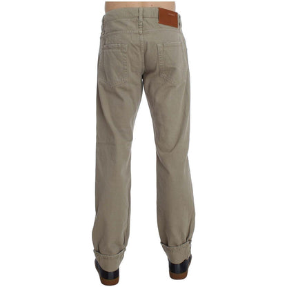 Acht Beige Cotton Patchwork Jeans 1728,67345645728,Acht,Beige,Clothing,Jeans & Pants - Men - Clothing,Jeans Denim - Clothing,Material: Cotton,Men,Men - Clothing,New with tags,Straight-Leg Jeans - Jeans Denim - Clothing,W34