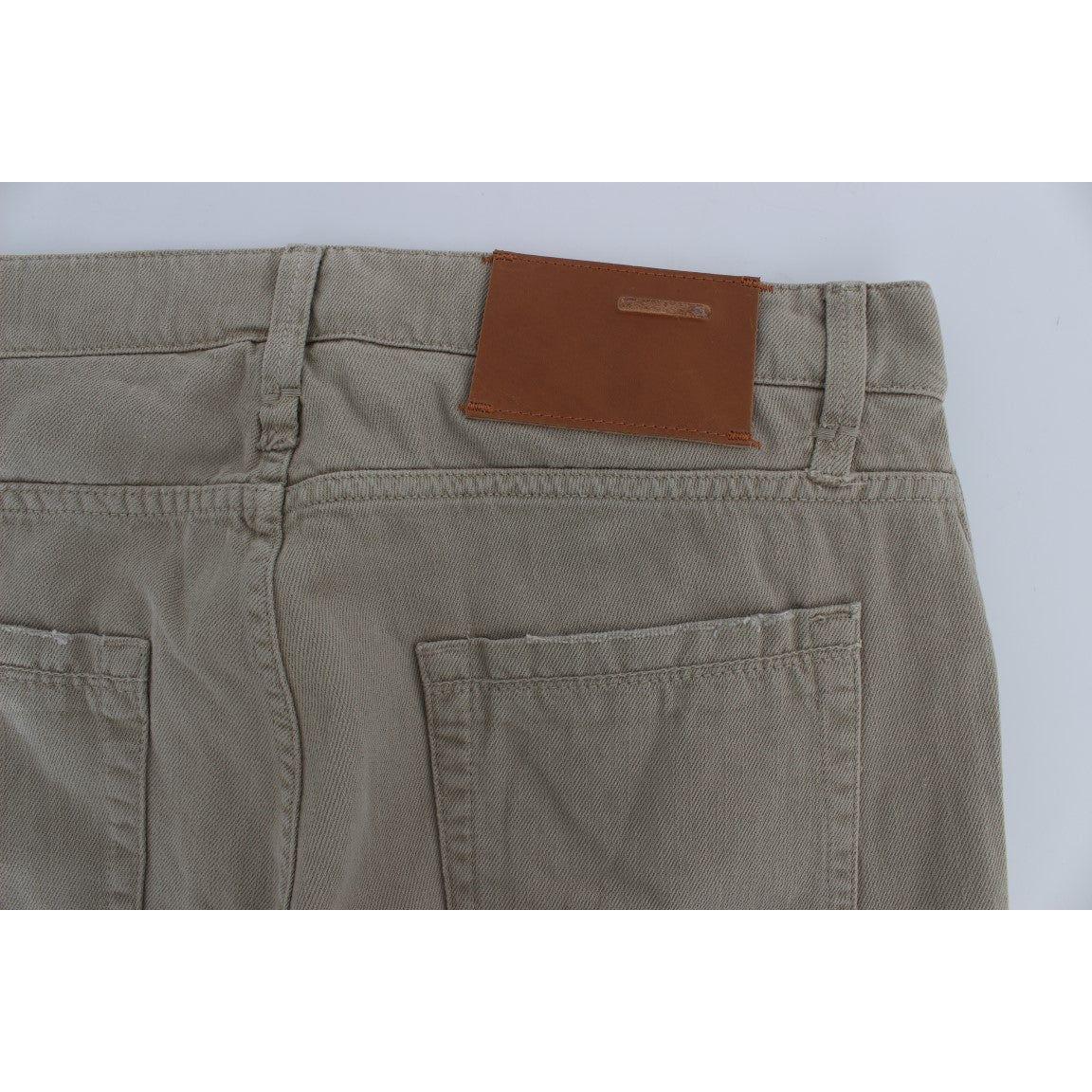 Acht Beige Cotton Patchwork Jeans 1728,67345645728,Acht,Beige,Clothing,Jeans & Pants - Men - Clothing,Jeans Denim - Clothing,Material: Cotton,Men,Men - Clothing,New with tags,Straight-Leg Jeans - Jeans Denim - Clothing,W34