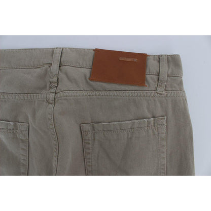 Acht Beige Cotton Patchwork Jeans 1728,67345645728,Acht,Beige,Clothing,Jeans & Pants - Men - Clothing,Jeans Denim - Clothing,Material: Cotton,Men,Men - Clothing,New with tags,Straight-Leg Jeans - Jeans Denim - Clothing,W34