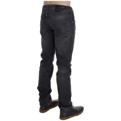 Acht Gray Cotton Regular Low Fit Jeans Acht