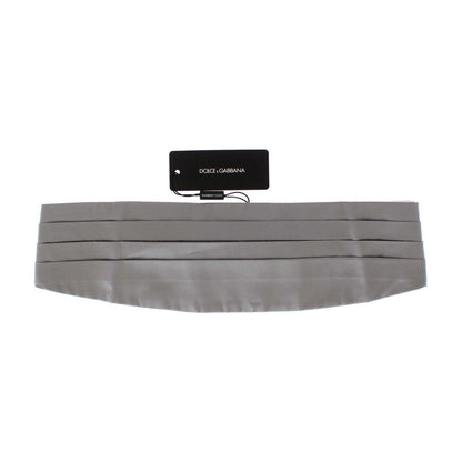 Dolce & Gabbana Silver Wide Belt Silk Cummerbund Dolce & Gabbana