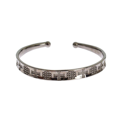Nialaya Gray Rhodium 925 Silver Bangle Bracelet Nialaya