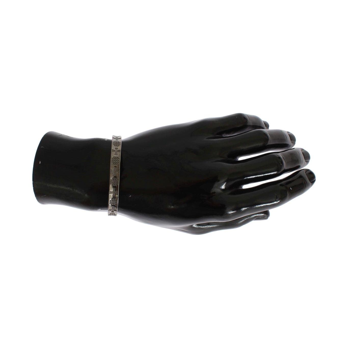 Nialaya Gray Rhodium 925 Silver Bangle Bracelet Nialaya