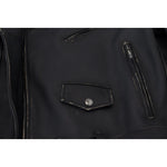 Dolce & Gabbana Elegant Black Leather Biker Jacket Dolce & Gabbana Black