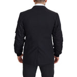 Dolce & Gabbana Elegant Black Virgin Wool Jacket Dolce & Gabbana Black
