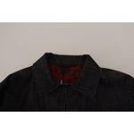 Dolce & Gabbana Elegant Black Denim Jacket Dolce & Gabbana Gray
