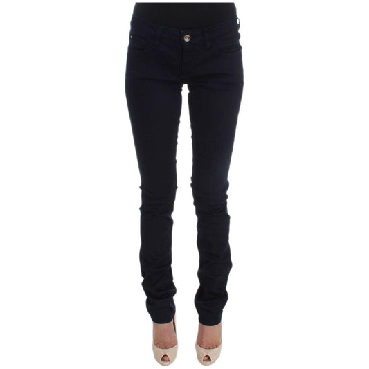 Costume National Blue Cotton Blend Slim Fit Jeans Costume National