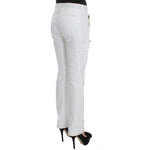 Ermanno Scervino Chic White Nylon Cargo Pants by Italian Designer Ermanno Scervino Light Gray