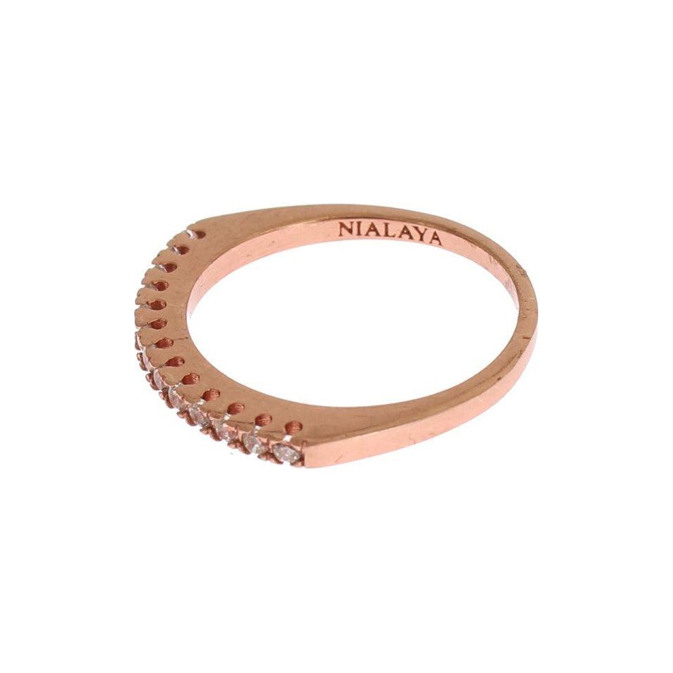 Nialaya Red Gold 925 Silver Ring Nialaya