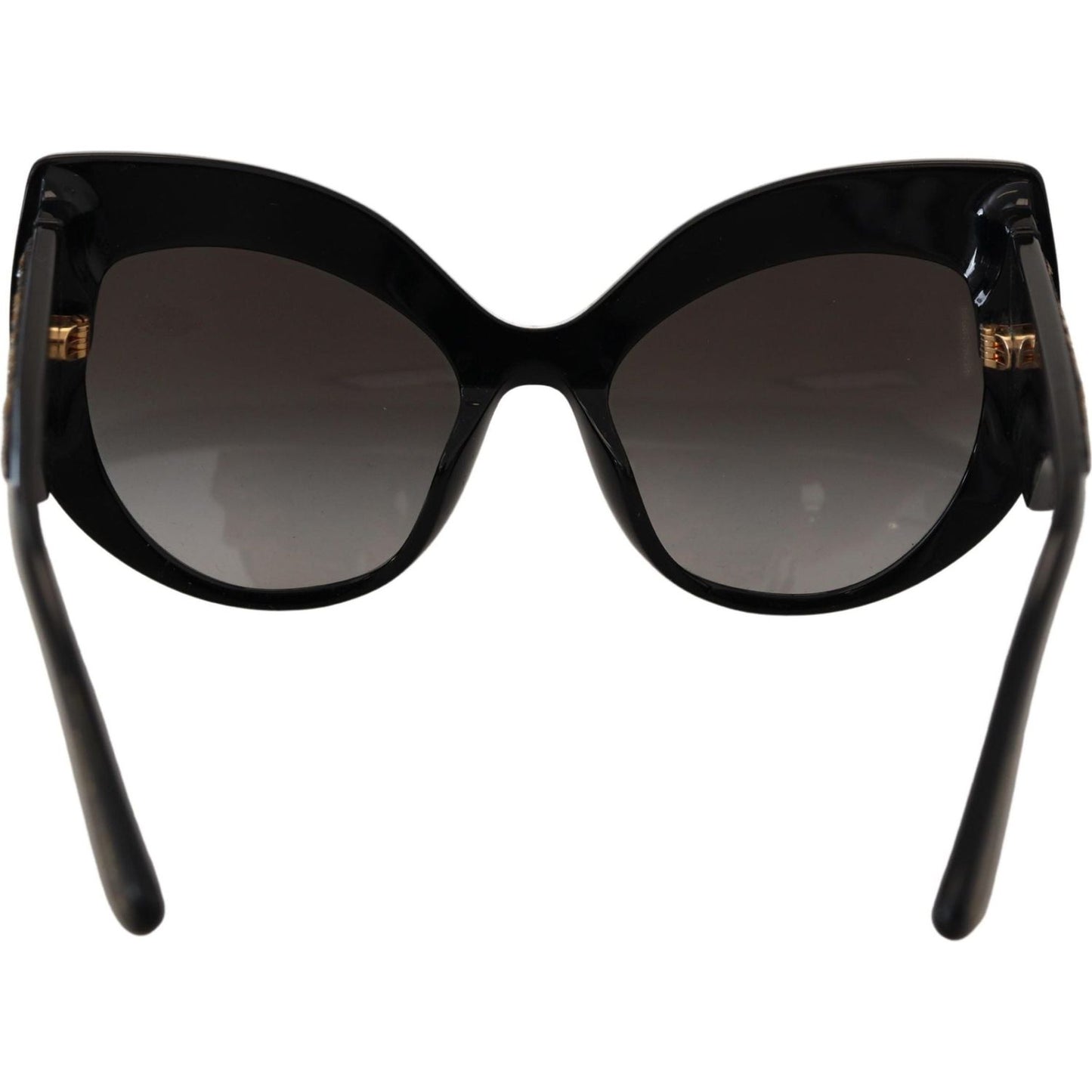 Dolce & Gabbana Black Gold Sequin Butterfly Polarized DG4326 Sunglasses Dolce & Gabbana