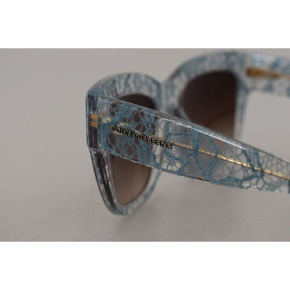 Dolce & Gabbana Blue Lace Acetate Crystal Butterfly DG4231 Sunglasses Dolce & Gabbana