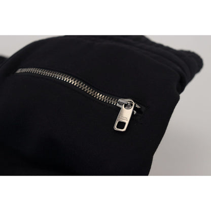 Dolce & Gabbana Black Cotton Bermuda Cargo Shorts