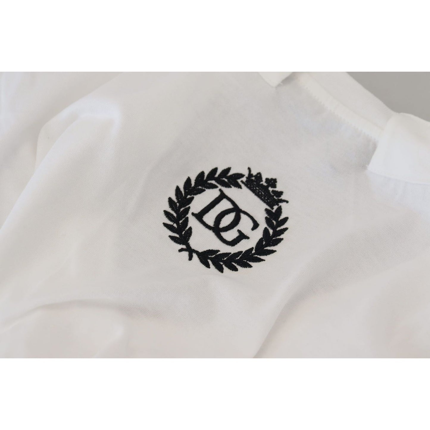 Dolce & Gabbana White Short Sleeve V-neck Cotton Top Blouse T-shirt TSH83004- 36
