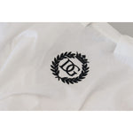 Dolce & Gabbana White Short Sleeve V-neck Cotton Top Blouse T-shirt TSH83004- 36