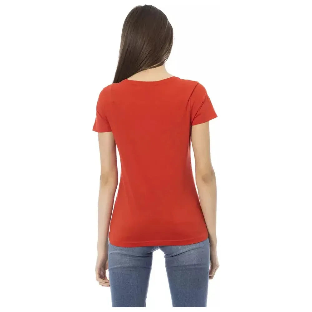 Trussardi Action Red Cotton Women T-Shirt TR-22996-S