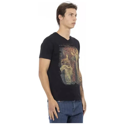 Trussardi Action Black Cotton Men T-Shirt