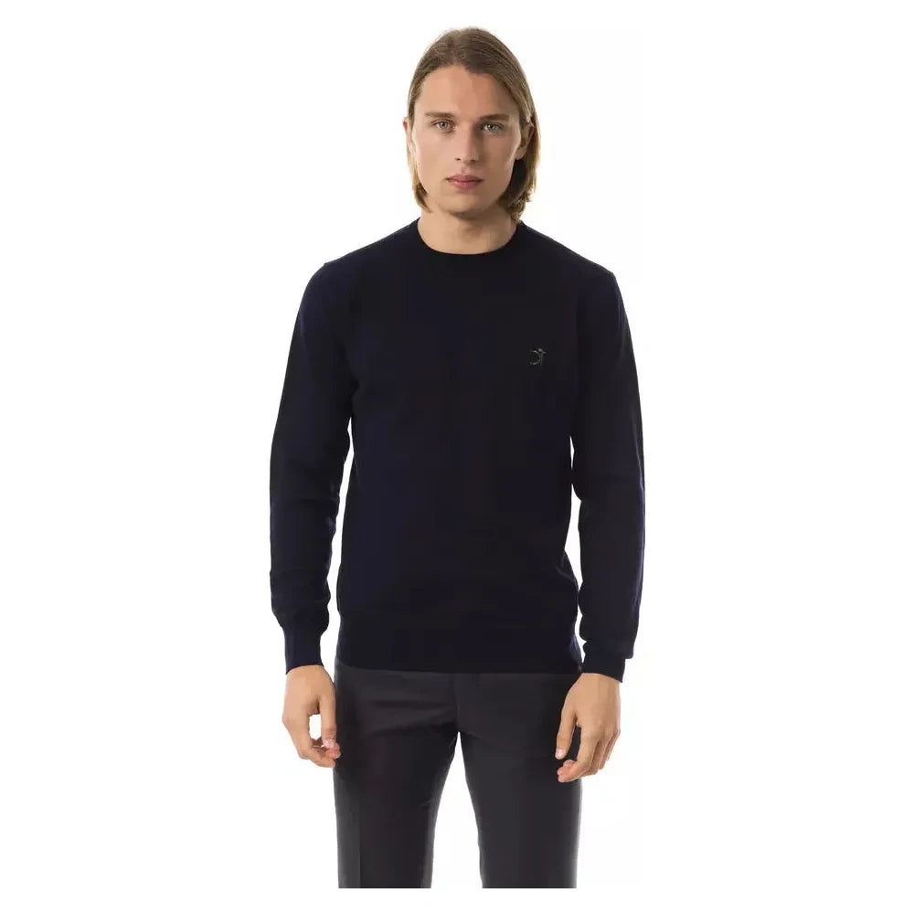 Uominitaliani Blue Merino Wool Men's Sweater UO-7817-XS