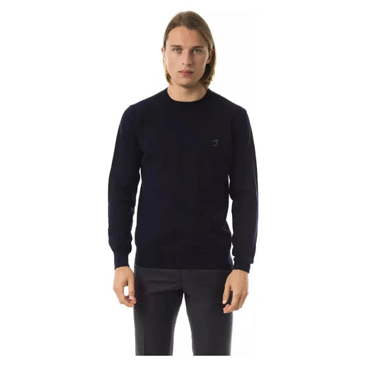 Uominitaliani Blue Merino Wool Men's Sweater UO-7817-XS