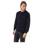 Uominitaliani Blue Merino Wool Men's Sweater UO-7817-XS