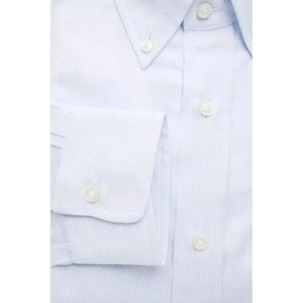 Robert Friedman Light Blue Cotton Men Shirt