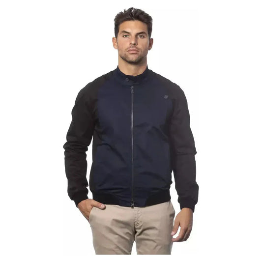 Verri Blue Cotton Men Bomber Jacket VE-18318-IT46 | S
