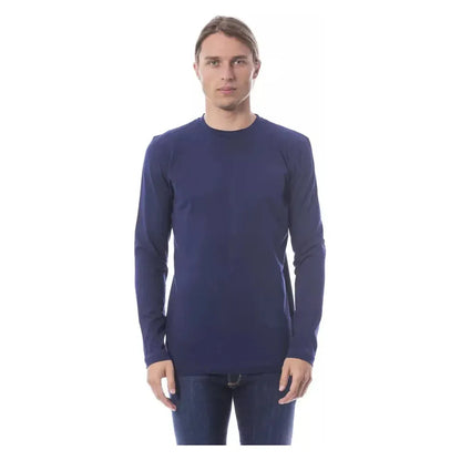 Verri Blue Cotton Men T-Shirt 1728,67345744032,Blue,Clothing,L,Long Sleeve - T-Shirts - Clothing,Men,Men - Clothing,New with tags,T-Shirts - Clothing,T-Shirts - Men - Clothing,Verri,XL,XXL